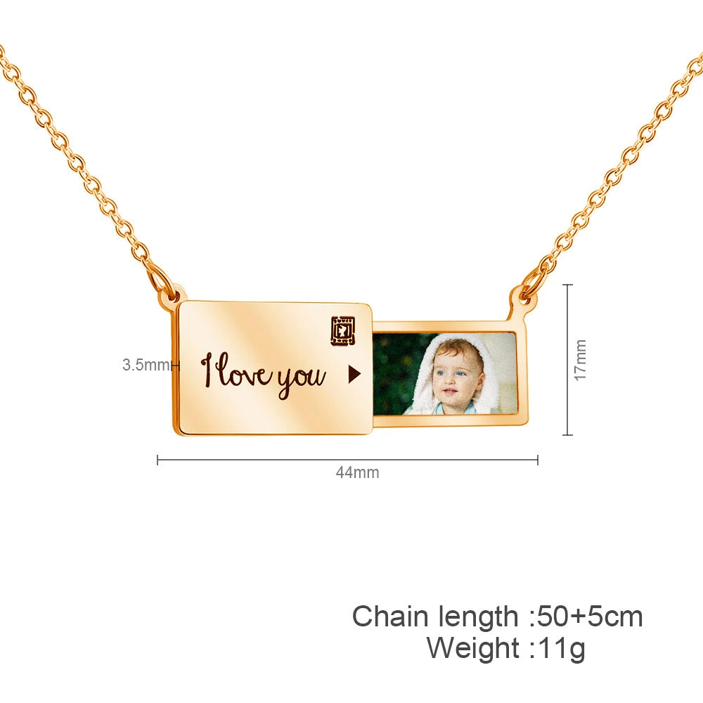 Personalised Love Letter Photo Necklace - Image 6