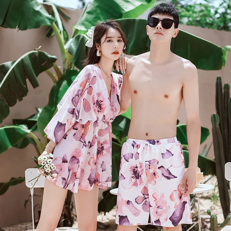 Pink Couples Bathing Suits - Image 3