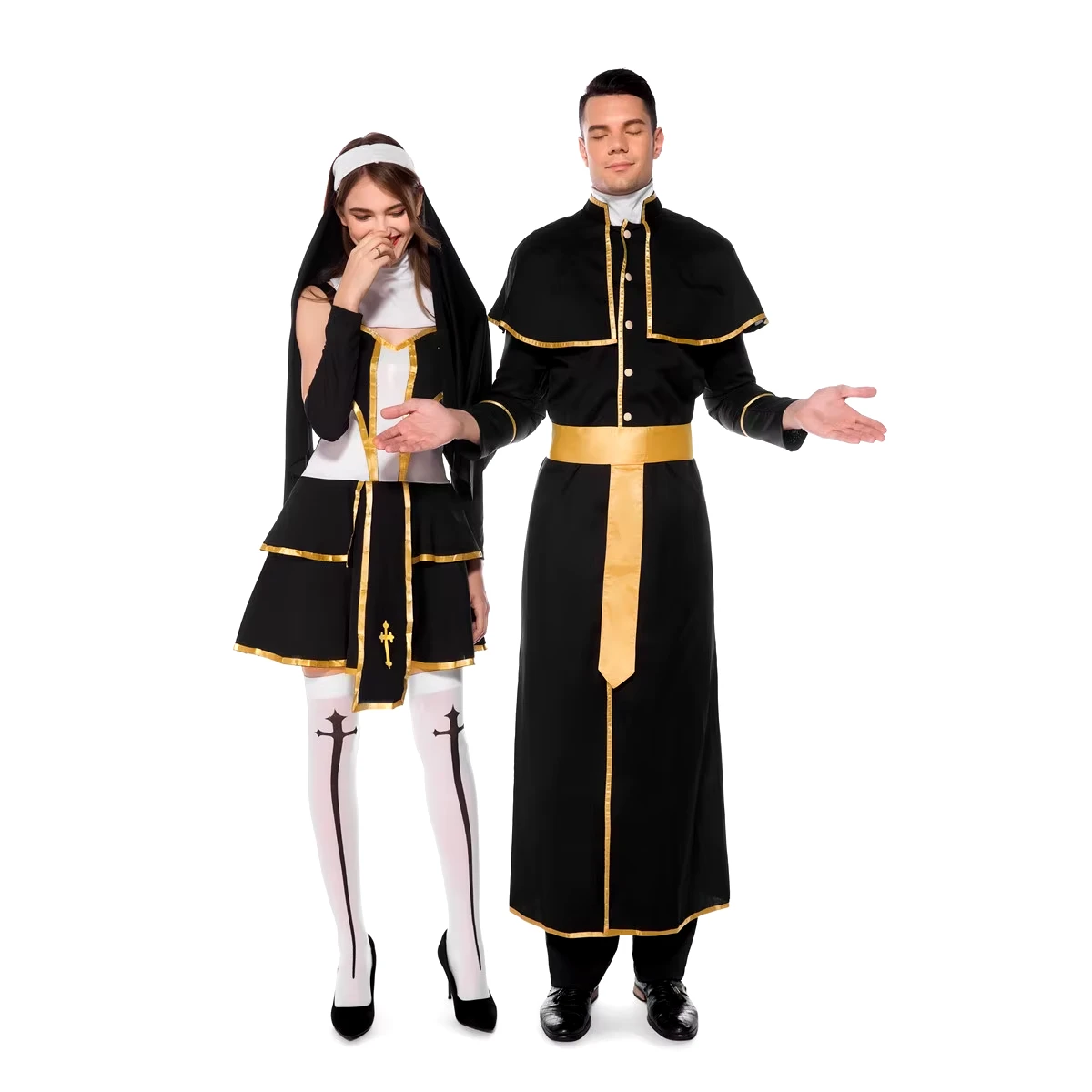 Nun Couple Halloween Costume - Image 7