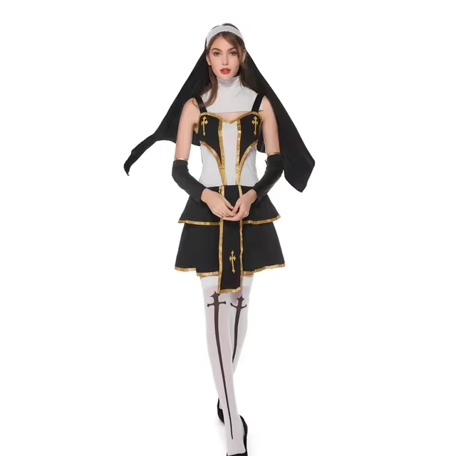 Nun Couple Halloween Costume - Image 8