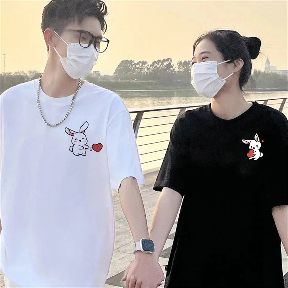 Rabbits Heart Couples Shirts - Image 4