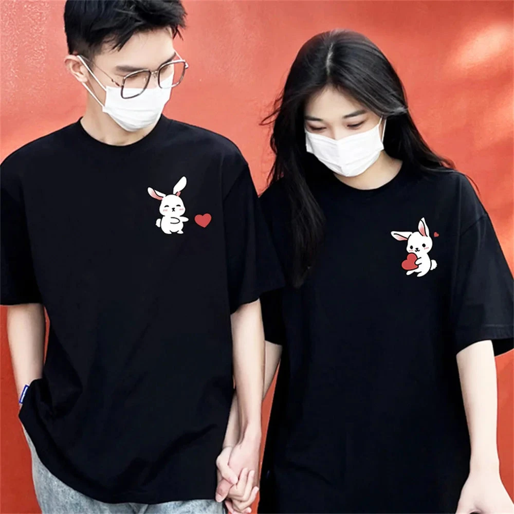 Rabbits Heart Couples Shirts - Image 2