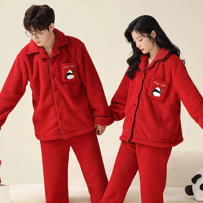 Red Couple Christmas Pajamas - Image 4