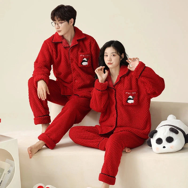 Red Couple Christmas Pajamas - Image 6