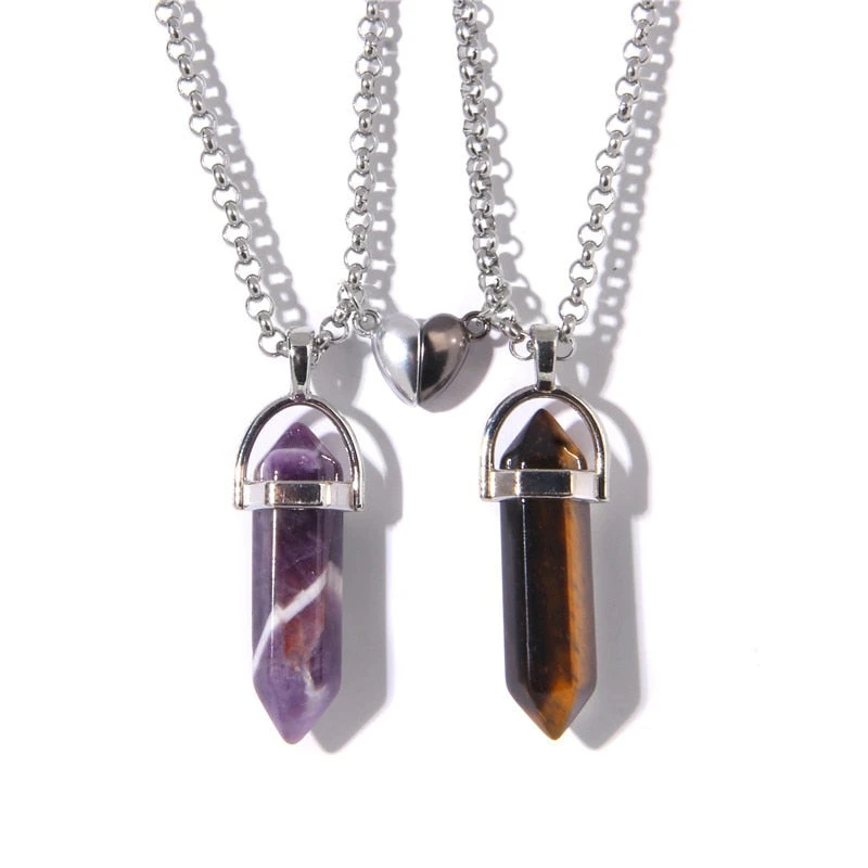 Stone Magnetic Couple Necklaces - Image 9