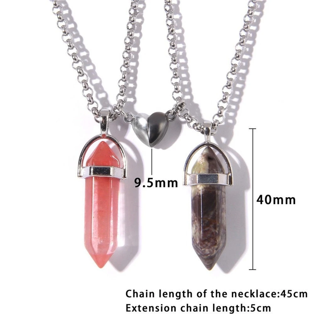 Stone Magnetic Couple Necklaces - Image 10