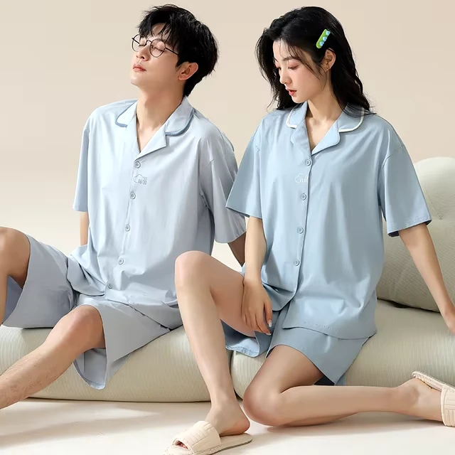 Short Sleeve Matching Pajamas - Image 3