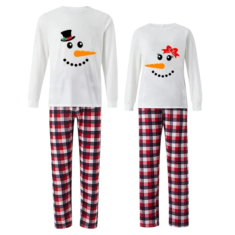 Snowman Christmas Pajamas For Couples - Image 4