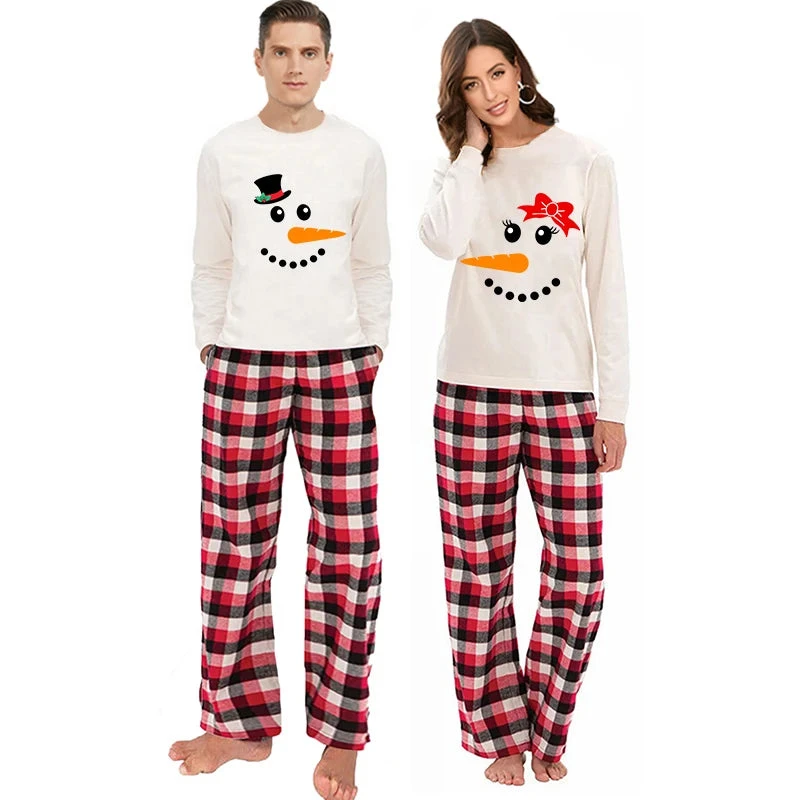 Snowman Christmas Pajamas For Couples - Image 3