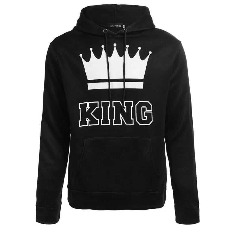 King And Queen Matching Hoodies Crown - Image 2
