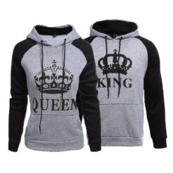 King And Queen Hoodie Set Crown