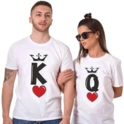 King And Queen Of Hearts Shirts