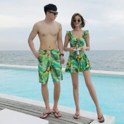 Tropical Matching Swimwear For Couples