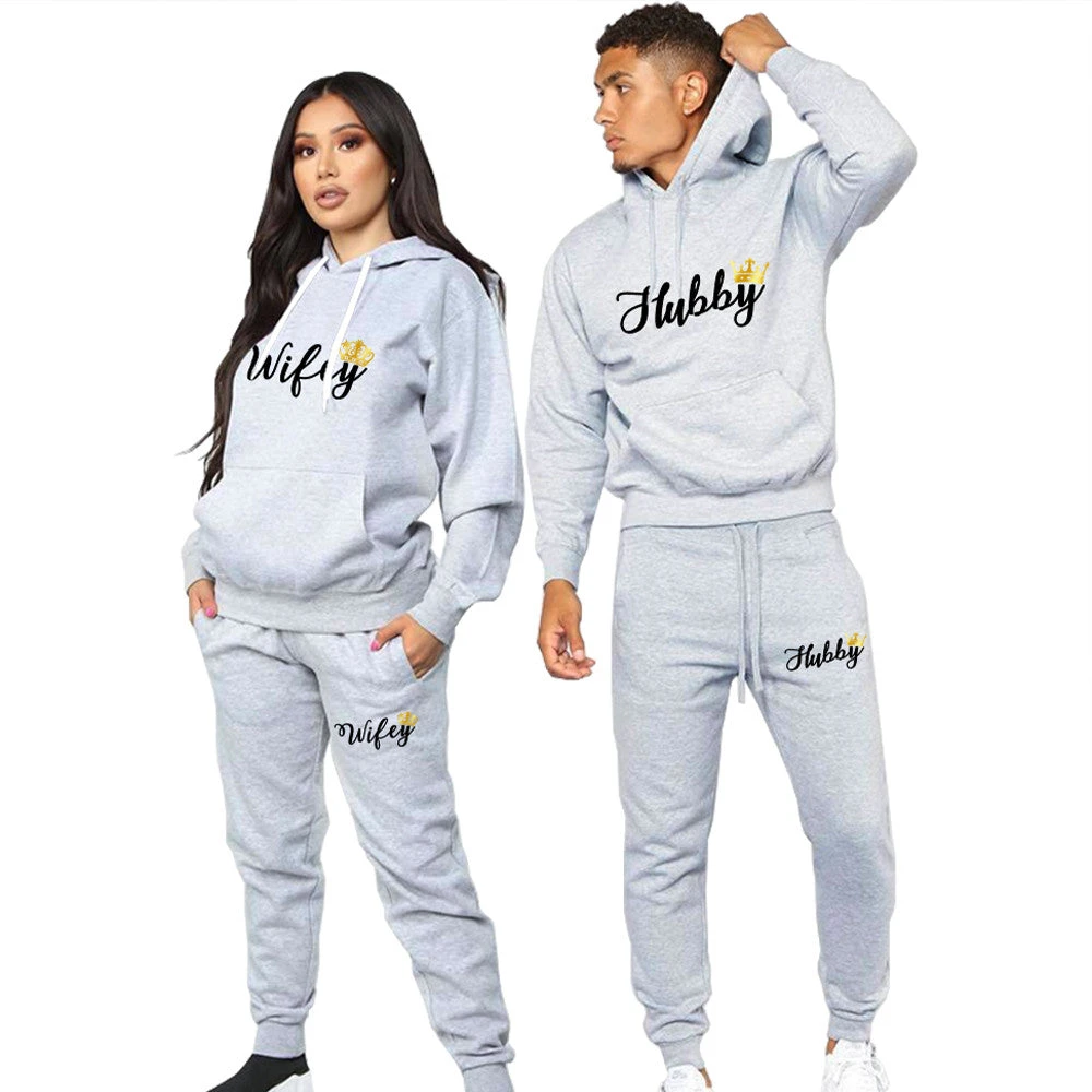 Wifey Hubby Matching Couple Tracksuits - Image 2