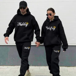 Wifey Hubby Matching Couple Tracksuits