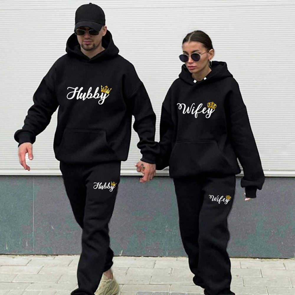 Wifey Hubby Matching Couple Tracksuits