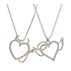 Angel And Demon Necklace For Couple