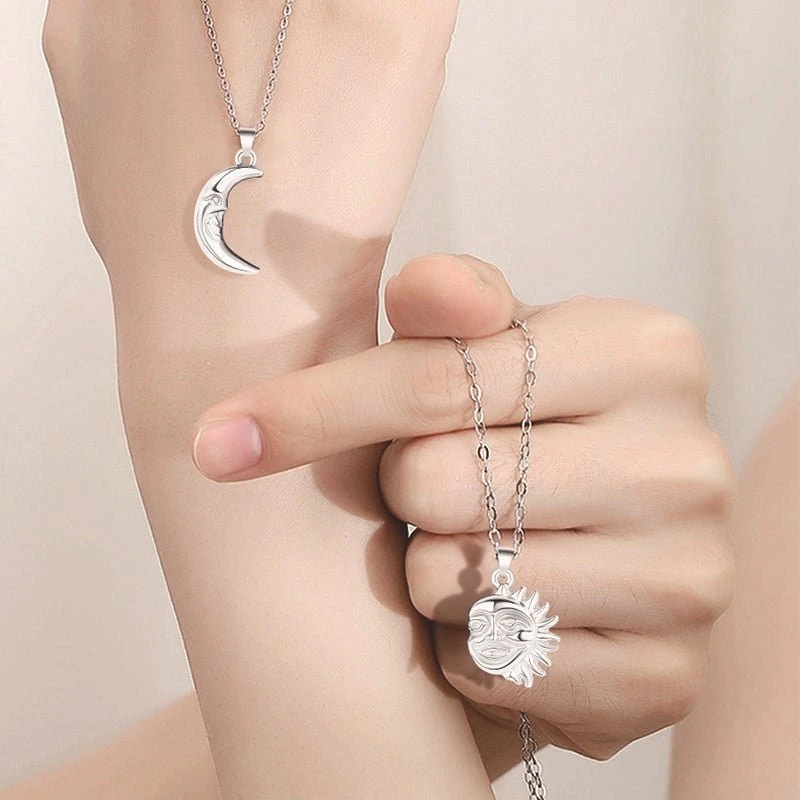Sun And Moon Necklace Couple - Image 2