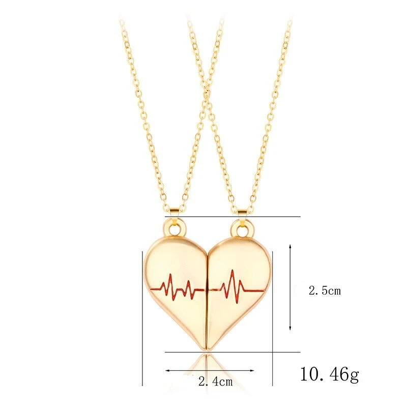 Beating Heart Necklace For Couples - Image 2