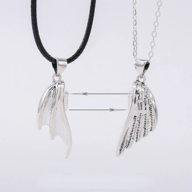 Stainless Steel Necklace For Couple Devil Wings - Image 5