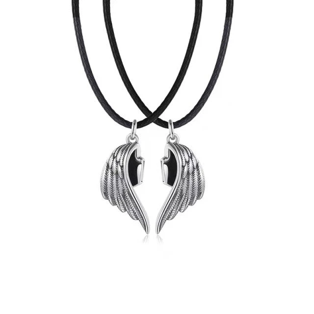Stainless Steel Necklace For Couple Devil Wings - Image 8