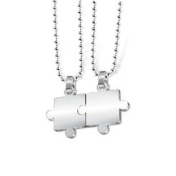 Matching Puzzle Piece Necklace For Couples