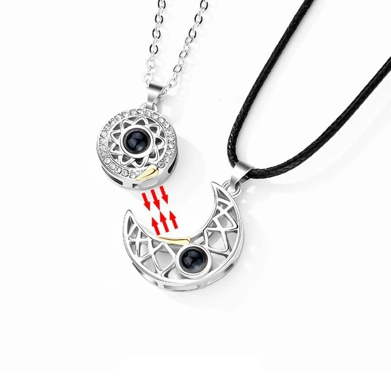 100 Languages I Love You Projection Couples Necklace - Image 6