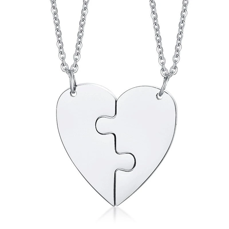 Black Heart Love Necklaces For Couples - Image 2