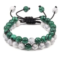 Green Couple Bead Bracelets