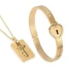 Couple Bracelet Heart Lock And Key Set