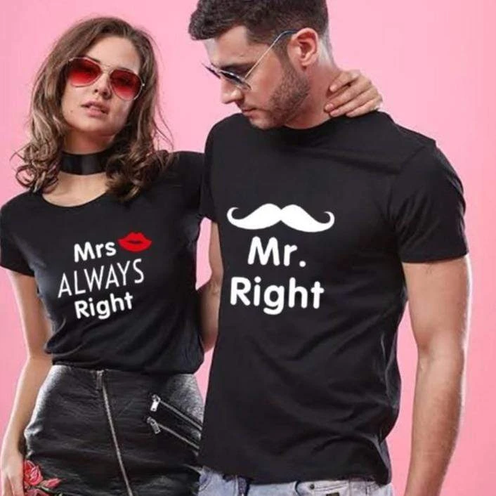 Always Right T Shirt For Couples