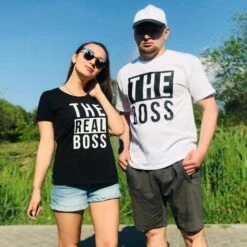 Couple Shirts Funny Boss The Real Boss