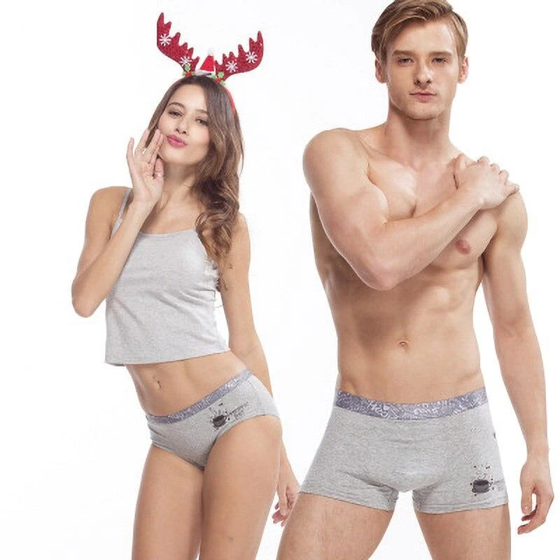 Gray Matching Underwear For Couples