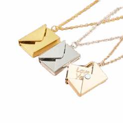 Envelope Necklace With Letter