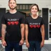Funny Couple Shirts Player 1 And Player 2