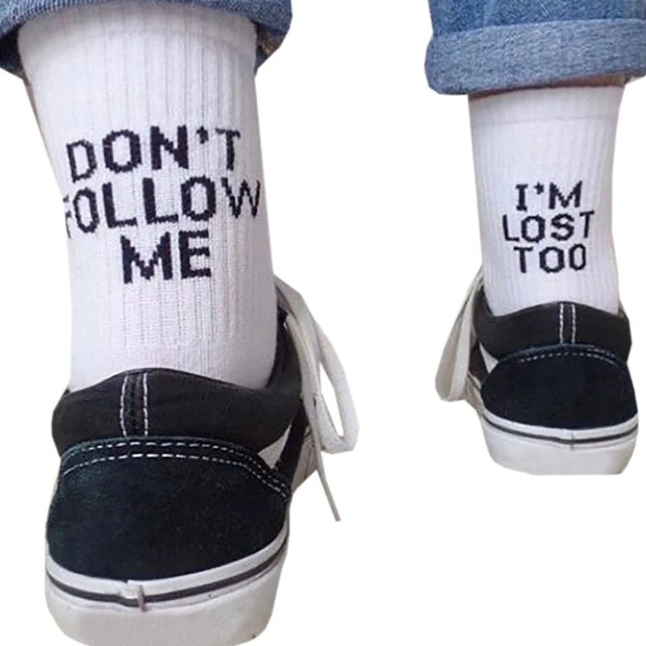 Follow Funny Couple Socks - Image 2