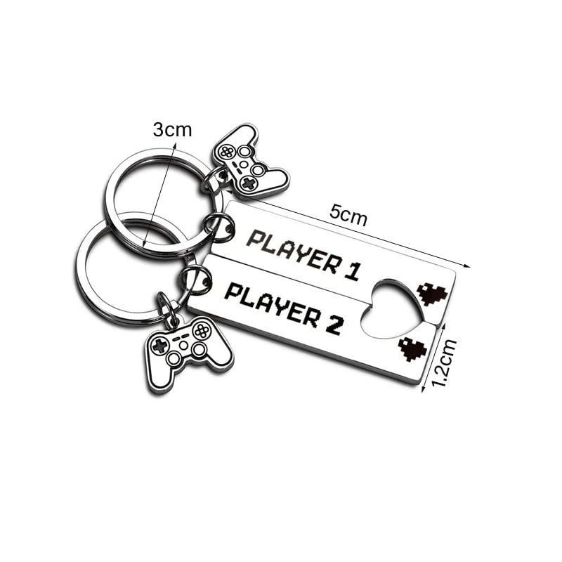 Player 1 Player 2 Keychain - Image 2