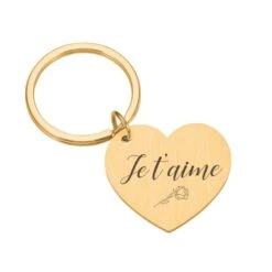 Je T'aime Keychain For Couples