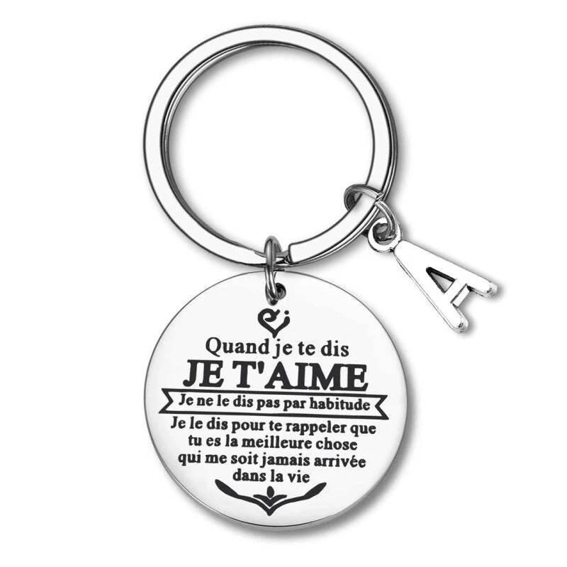French Couple Keychain