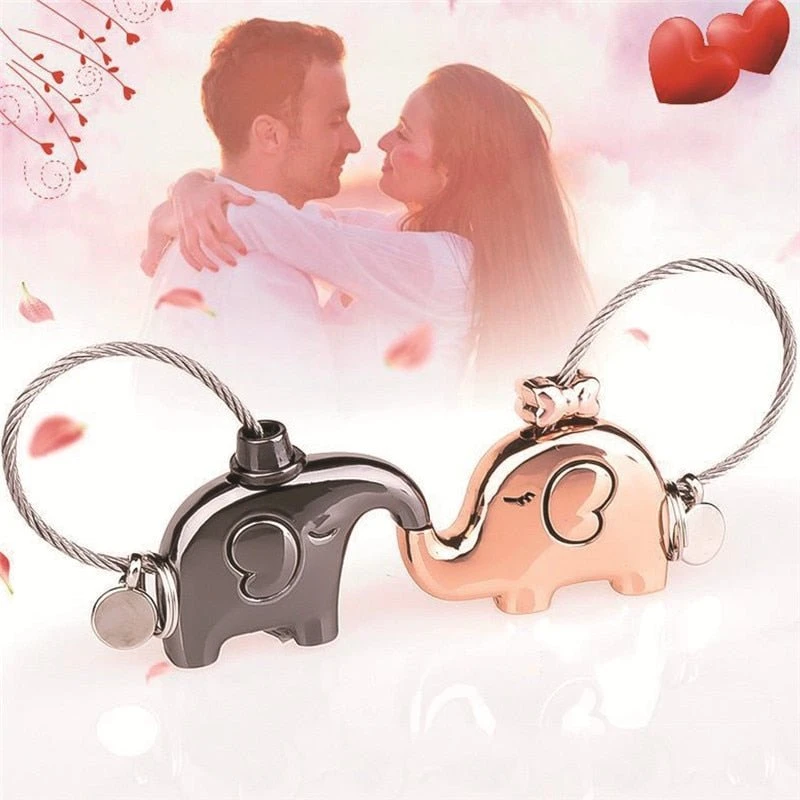 Elephant Couple Keychain - Image 2