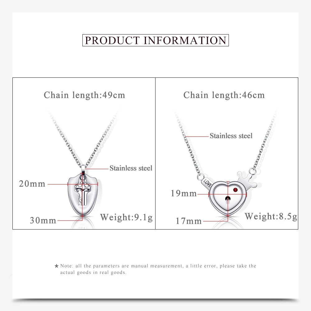 Heart Lock Bracelet & Key Necklace Set - Image 10