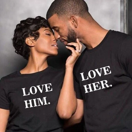 I Love Him I Love Her Couple Shirts