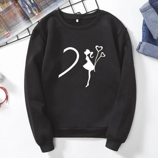 Heart Matching Couple Sweatshirts - Image 3