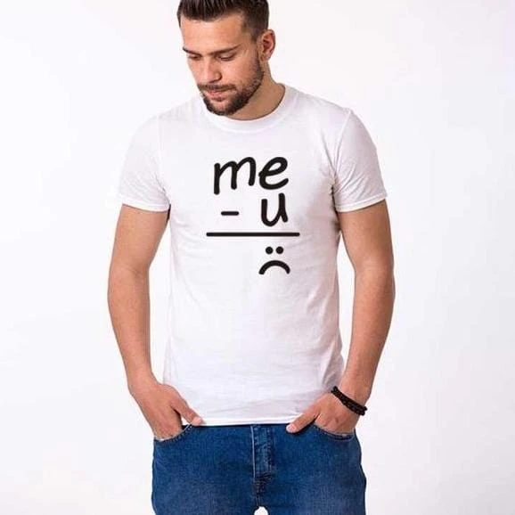 Funny Couple Shirts Me + You = Love - Image 5