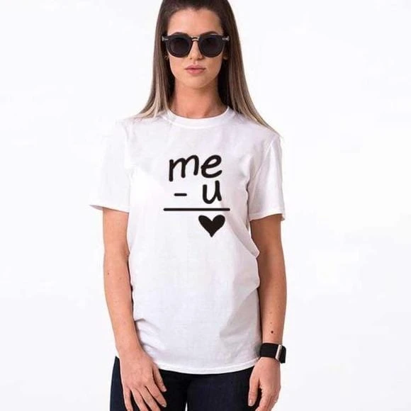 Funny Couple Shirts Me + You = Love - Image 4