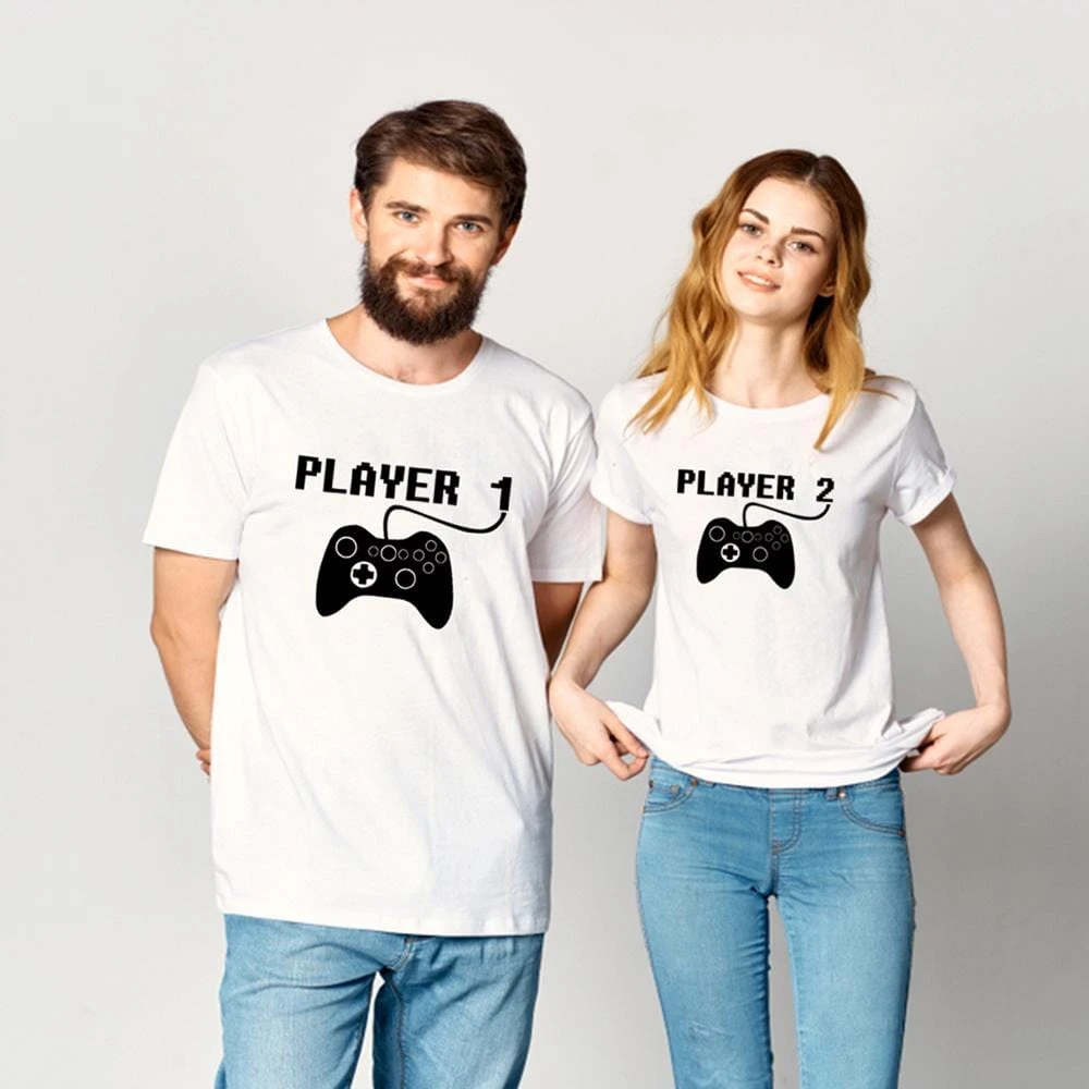 Player 1 Player 2 Matching Couple Shirts
