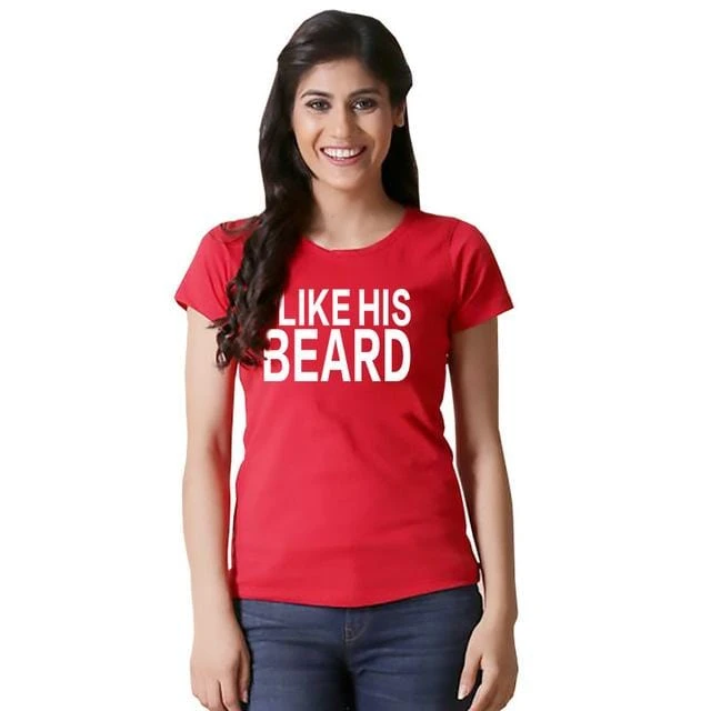 I Like His Beard Husband And Wife Matching Shirts - Image 2