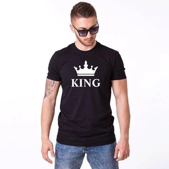 Black King And Queen Couple T Shirts - Image 3