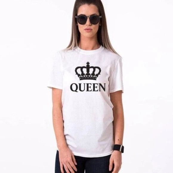 Black King And Queen Couple T Shirts - Image 5