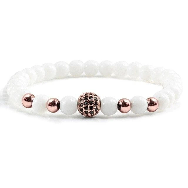 Black And White Bead Couple Bracelet - Image 5